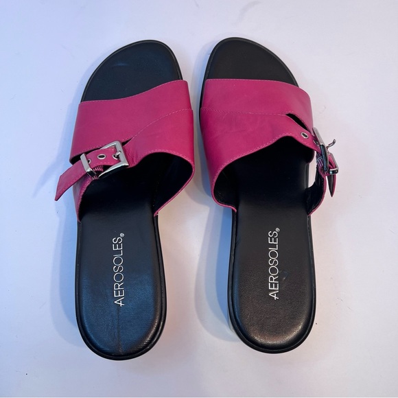Aerosoles Slip on Sandal Platform Mules Open Toe in Pink Women’s Size 9B - Picture 7 of 12